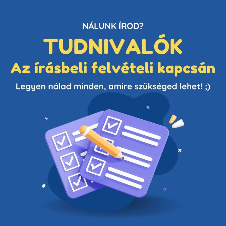 Írásbeli felvételivel kapcsolatos dokumentumok